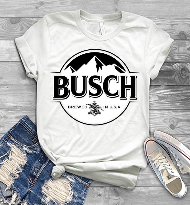 Inktee Store - Busch Beer Black &Amp; White Logo Men T-Shirt Image
