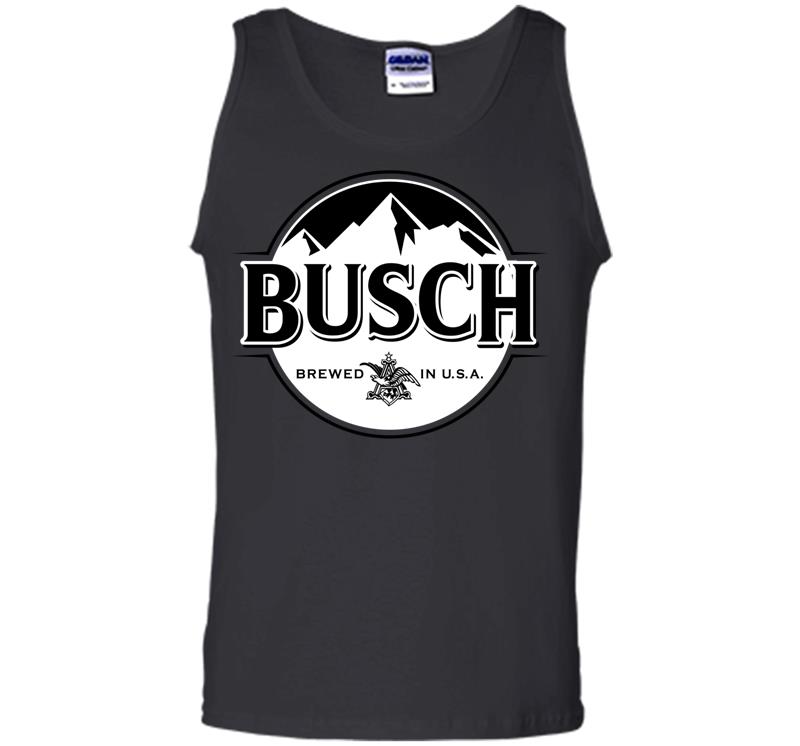 Busch Beer Black & White Logo Men Tank Top
