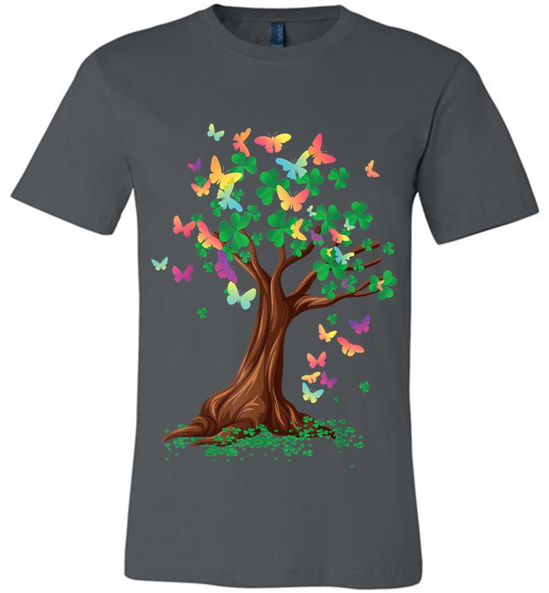 Butterflies Tree Awesome In St. Patrick'S Day Premium T-Shirt