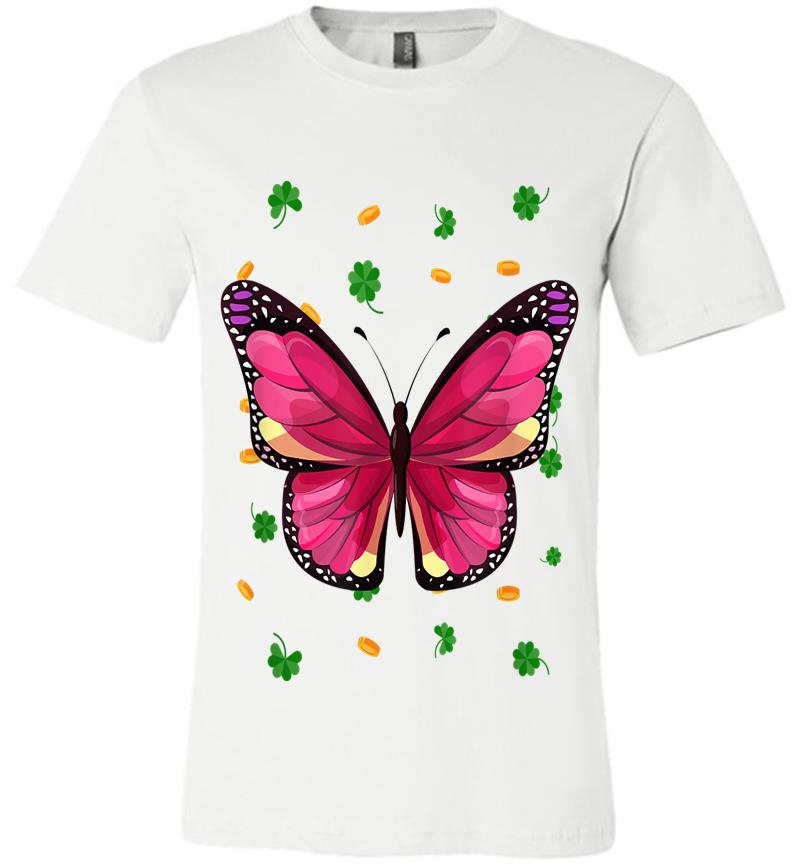Inktee Store - Butterfly St Patrick'S Day Irish Lovers Boys Girls S Premium T-Shirt Image