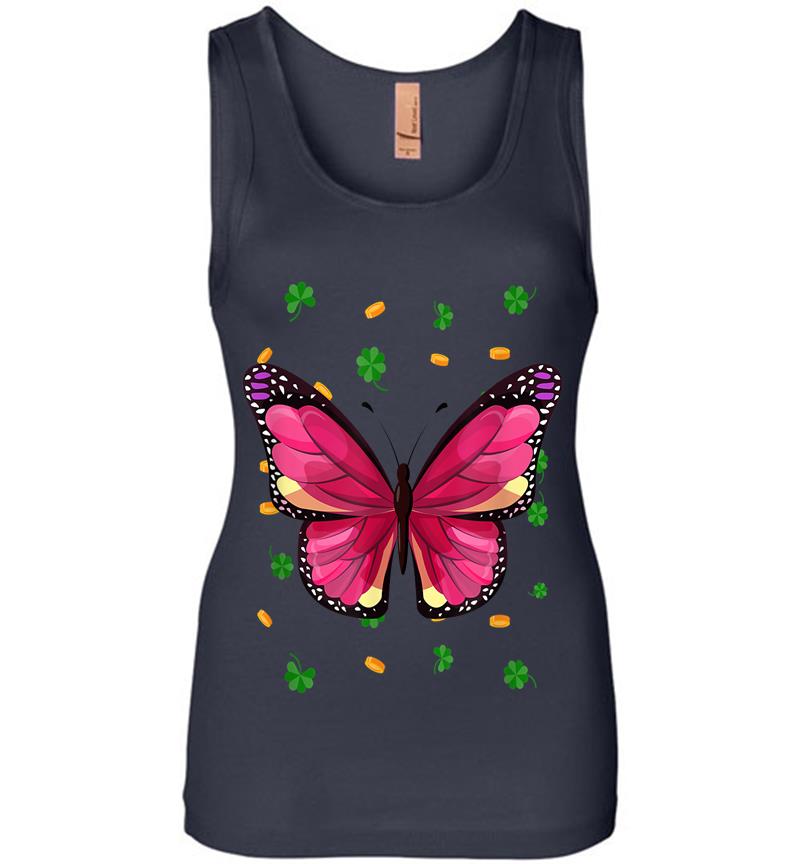 Inktee Store - Butterfly St Patrick'S Day Irish Lovers Boys Girls S Womens Jersey Tank Top Image