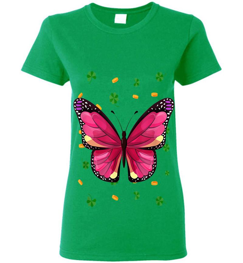 Inktee Store - Butterfly St Patrick'S Day Irish Lovers Boys Girls S Womens T-Shirt Image