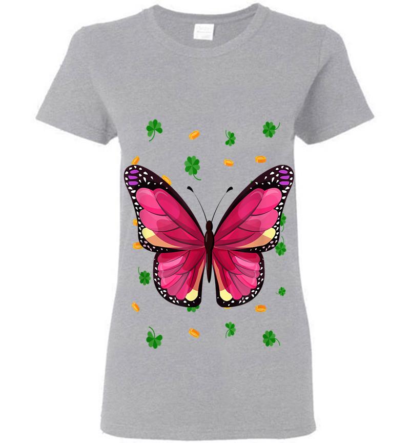 Inktee Store - Butterfly St Patrick'S Day Irish Lovers Boys Girls S Womens T-Shirt Image