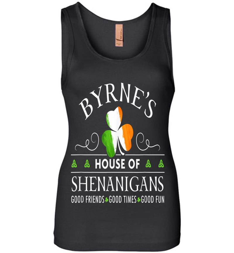 Byrne House Of Shenanigans St Patricks Day Womens Jersey Tank Top