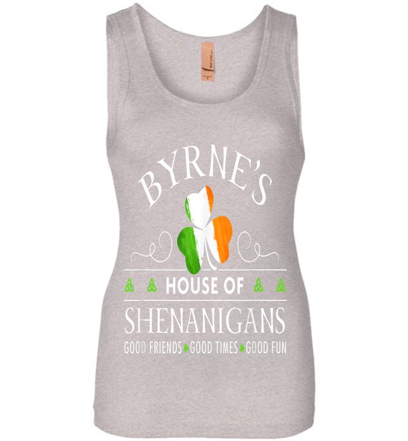 Inktee Store - Byrne House Of Shenanigans St Patricks Day Womens Jersey Tank Top Image