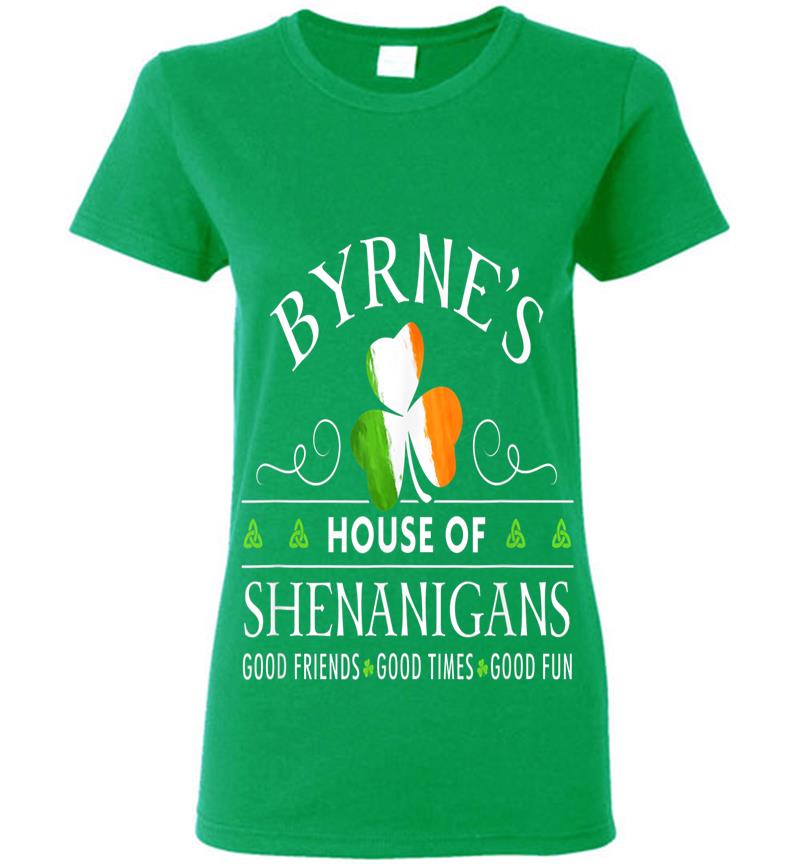Inktee Store - Byrne House Of Shenanigans St Patricks Day Womens T-Shirt Image