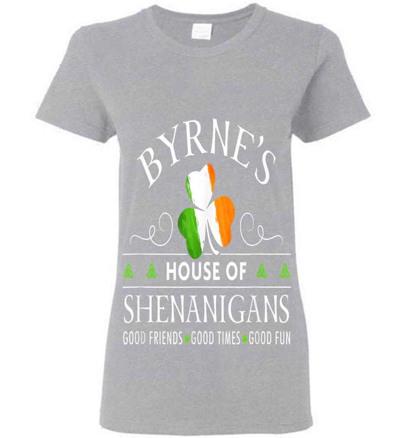Inktee Store - Byrne House Of Shenanigans St Patricks Day Womens T-Shirt Image
