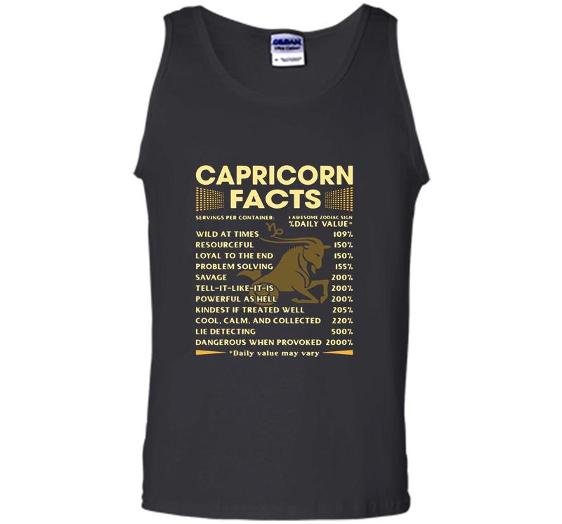 Inktee Store - Capricorn Facts Daily Value May Vary Mens Tank Top Image