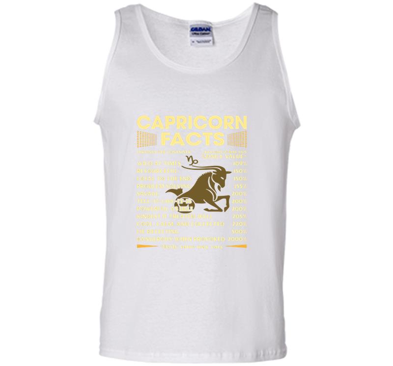 Inktee Store - Capricorn Facts Daily Value May Vary Mens Tank Top Image