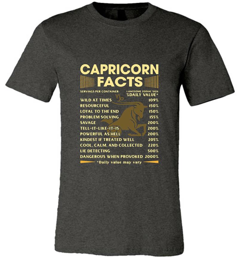 Inktee Store - Capricorn Facts Daily Value May Vary Premium T-Shirt Image