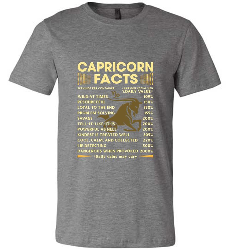 Inktee Store - Capricorn Facts Daily Value May Vary Premium T-Shirt Image