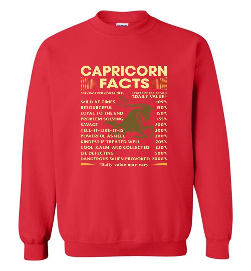 Inktee Store - Capricorn Facts Daily Value May Vary Sweatshirt Image