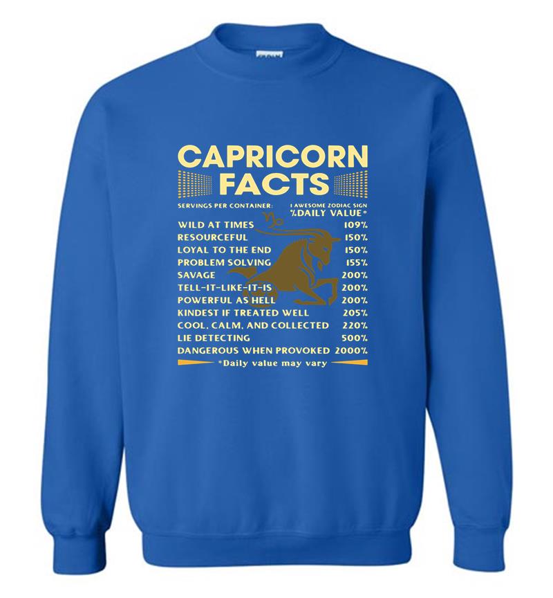 Inktee Store - Capricorn Facts Daily Value May Vary Sweatshirt Image