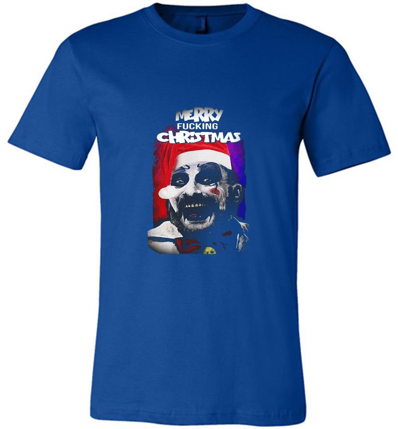Inktee Store - Captain Spaulding Santa Merry Fucking Christmas Premium T-Shirt Image