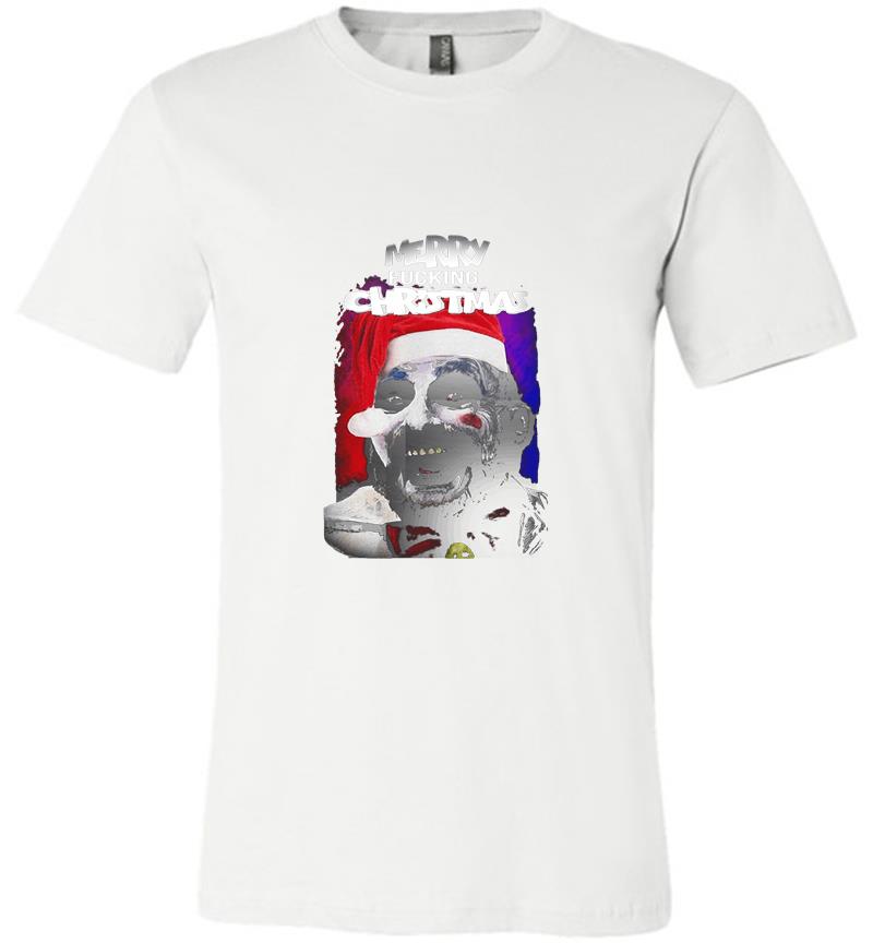 Inktee Store - Captain Spaulding Santa Merry Fucking Christmas Premium T-Shirt Image