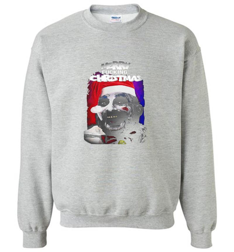 Inktee Store - Captain Spaulding Santa Merry Fucking Christmas Sweatshirt Image
