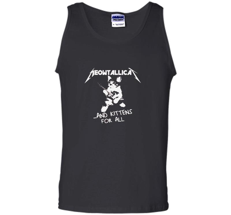 Inktee Store - Cat Meowtallica Guitar And Kittens For All Mens Tank Top Image