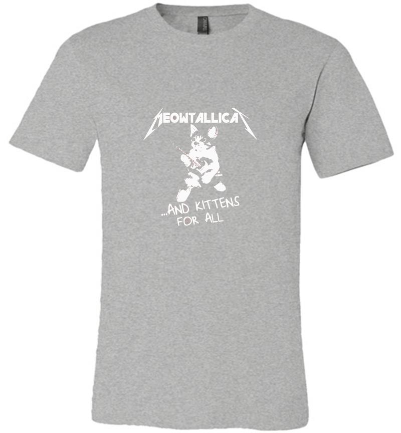 Inktee Store - Cat Meowtallica Guitar And Kittens For All Premium T-Shirt Image