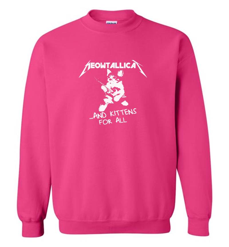 Inktee Store - Cat Meowtallica Guitar And Kittens For All Sweatshirt Image