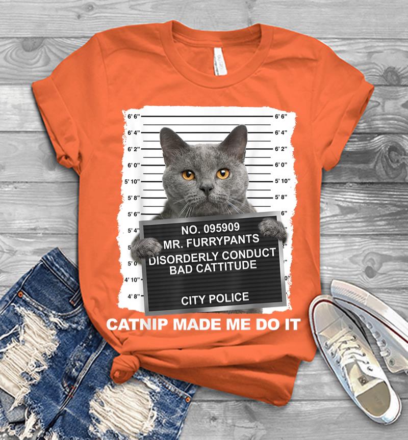 Inktee Store - Catnip Made Me Do It Funny Cat Tee Men T-Shirt Image