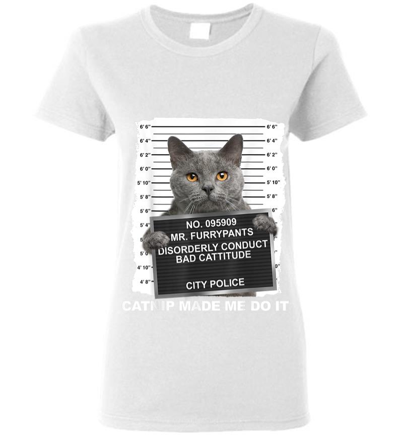 Inktee Store - Catnip Made Me Do It Funny Cat Tee Women T-Shirt Image