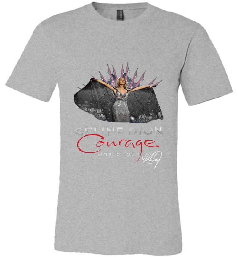 Inktee Store - Celine Dion Courage World Tour Signature Premium T-Shirt Image