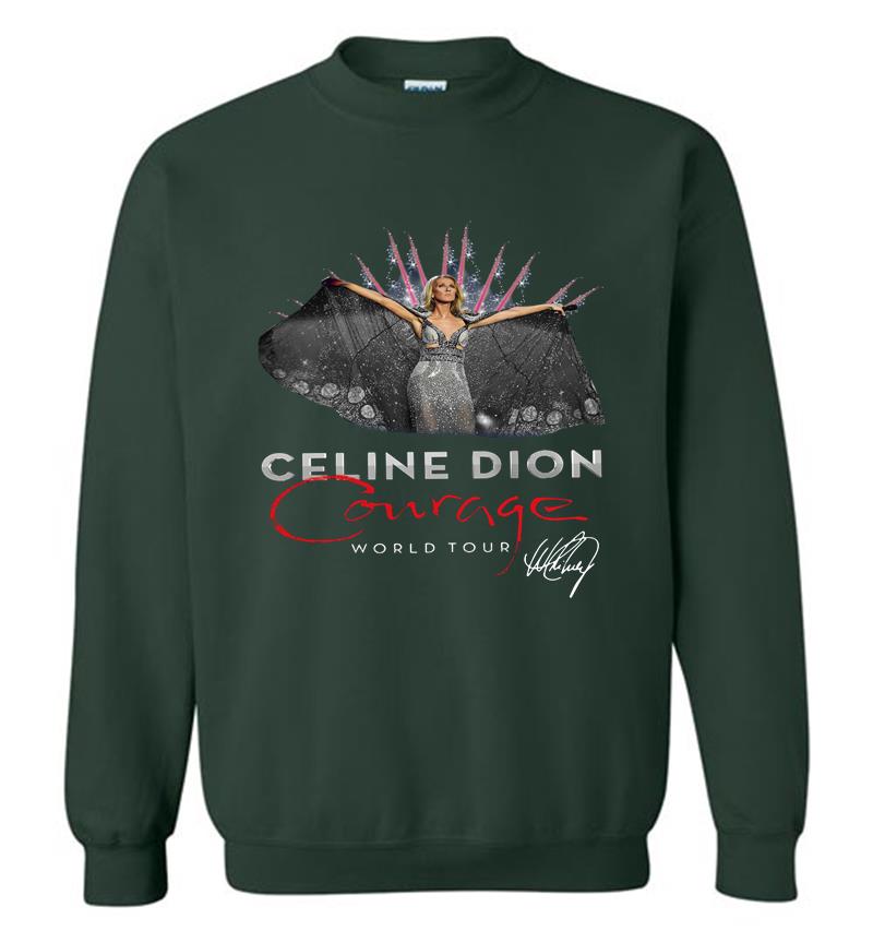 Inktee Store - Celine Dion Courage World Tour Signature Sweatshirt Image