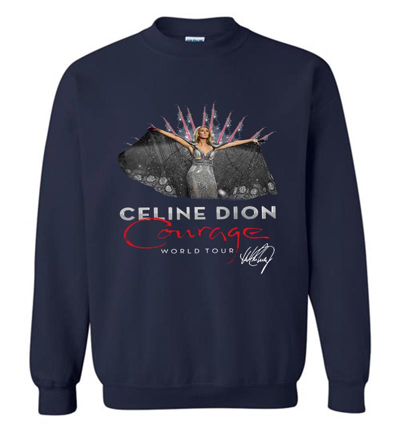 Inktee Store - Celine Dion Courage World Tour Signature Sweatshirt Image