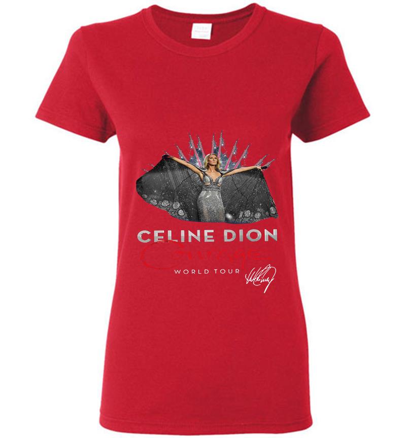 Inktee Store - Celine Dion Courage World Tour Signature Womens T-Shirt Image