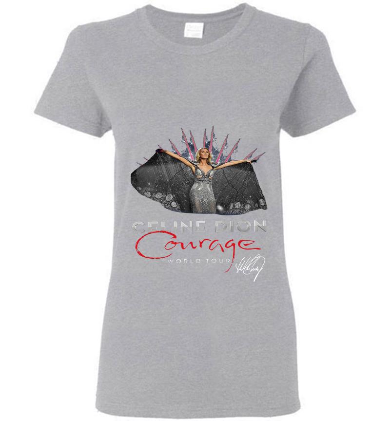 Inktee Store - Celine Dion Courage World Tour Signature Womens T-Shirt Image