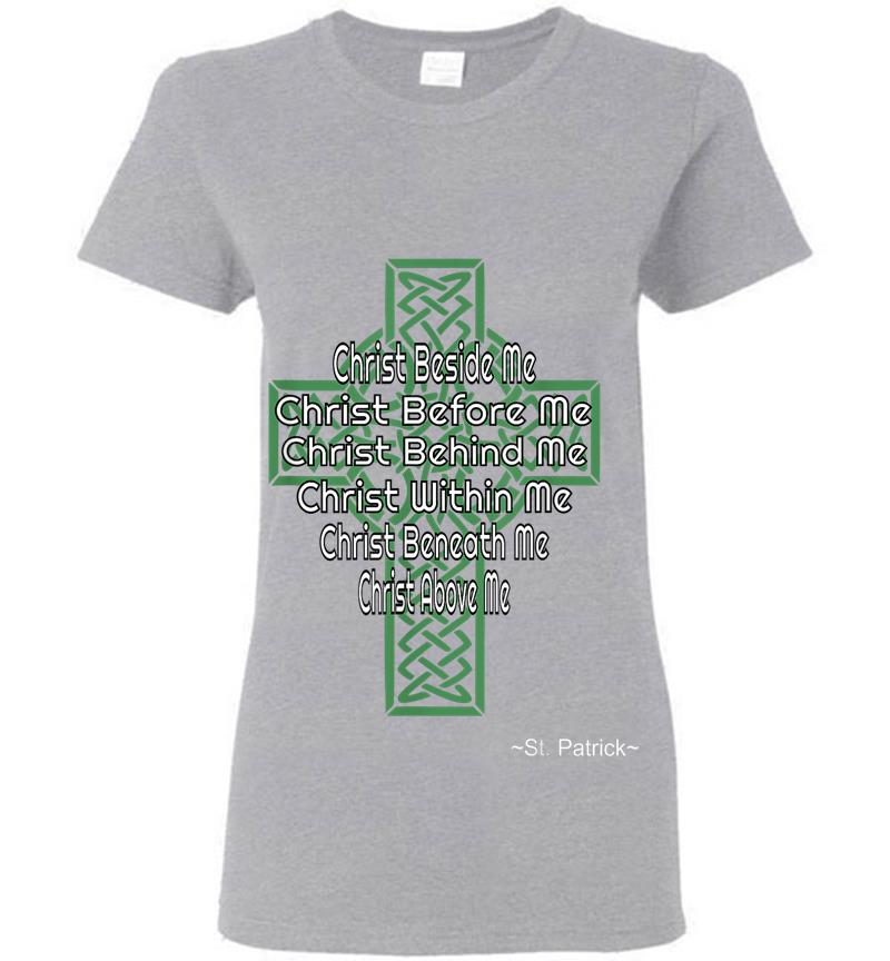 Inktee Store - Celtic Cross St Patrick'S Prayer Christian S Womens T-Shirt Image