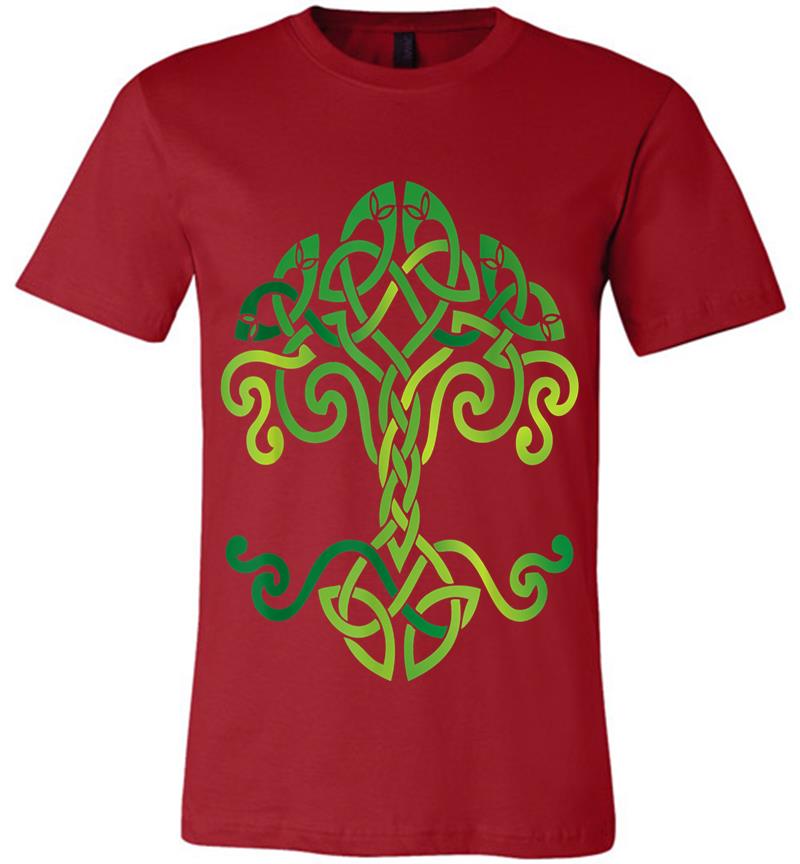 Inktee Store - Celtic Knot Tree, St Patrick'S Day, Irish Traditional Symbol Premium T-Shirt Image