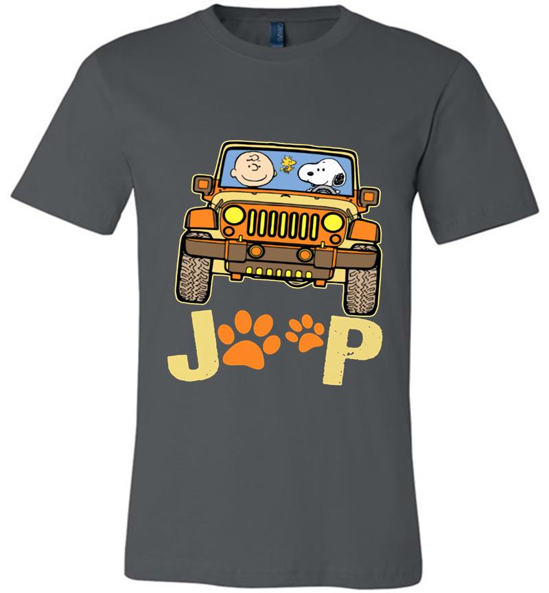 Charlie Brown And Snoopy Driver Jeep Paw Dog Premium T-Shirt