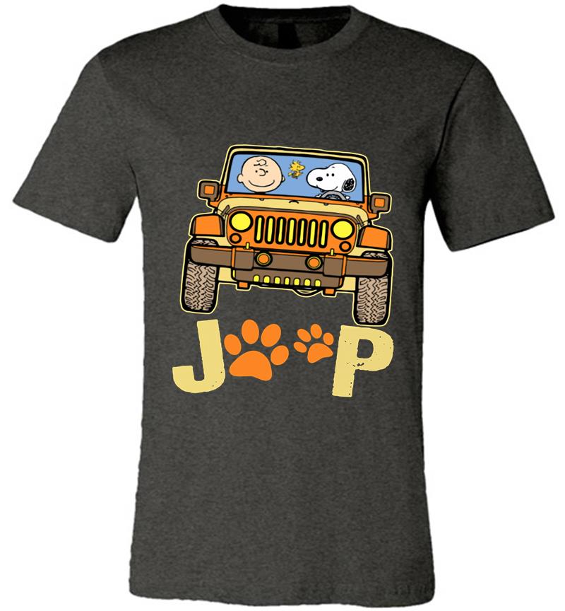 Inktee Store - Charlie Brown And Snoopy Driver Jeep Paw Dog Premium T-Shirt Image