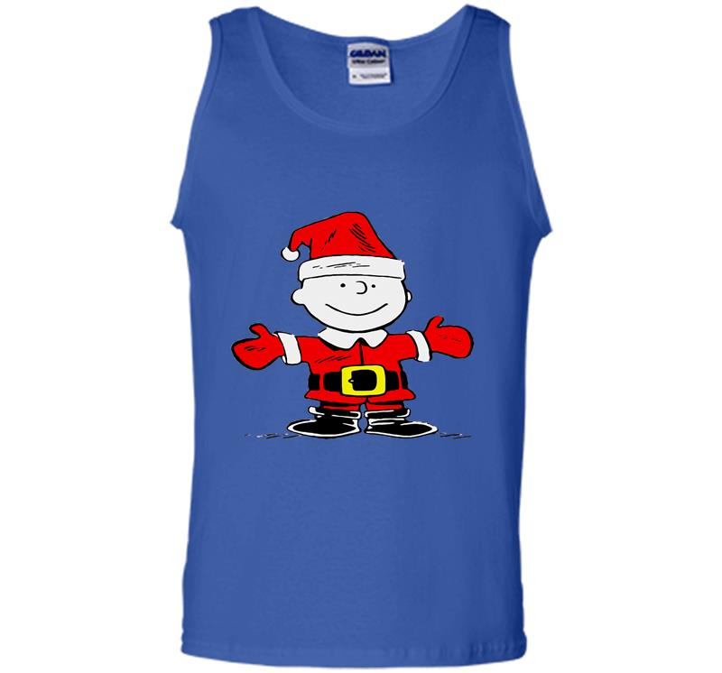Inktee Store - Charlie Brown Santa Christmas Mens Tank Top Image