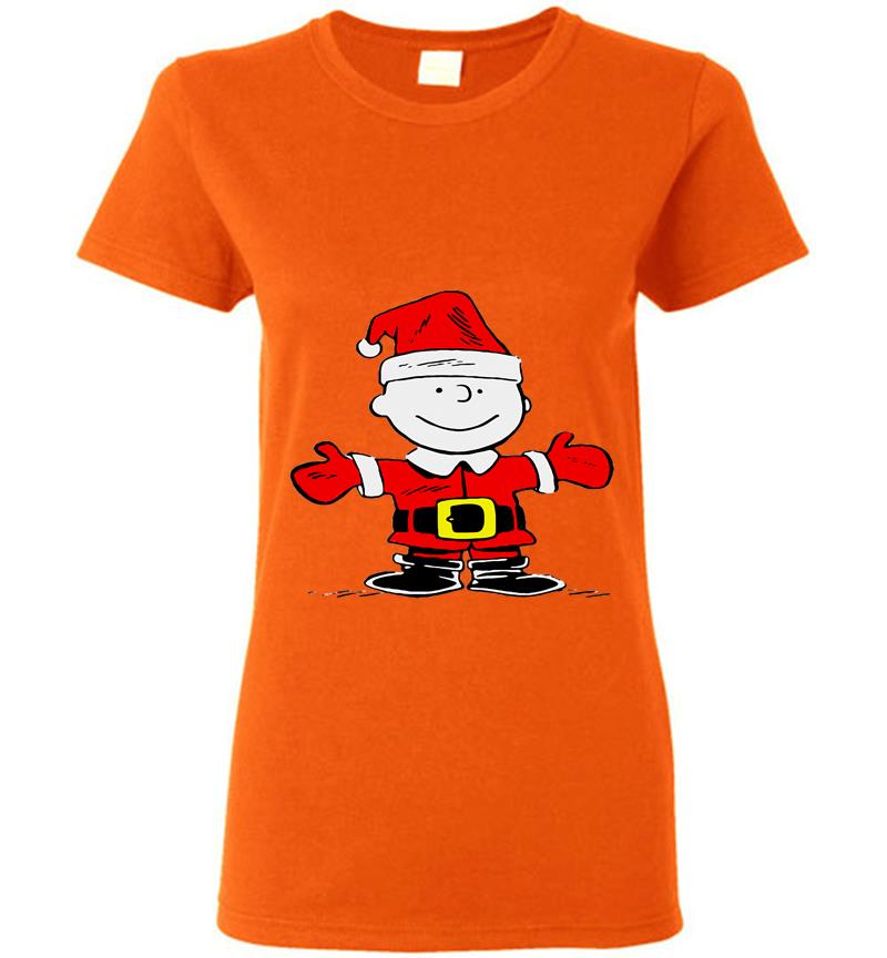 Inktee Store - Charlie Brown Santa Christmas Womens T-Shirt Image