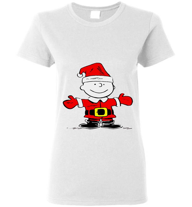 Inktee Store - Charlie Brown Santa Christmas Womens T-Shirt Image