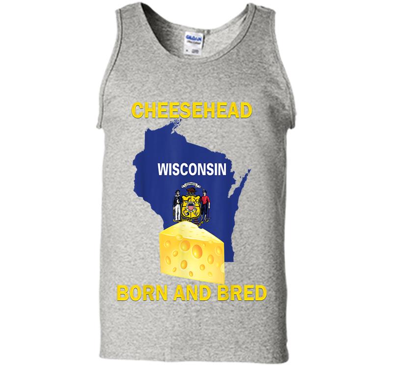 Cheesehead Born And Bred Mens Tank Top