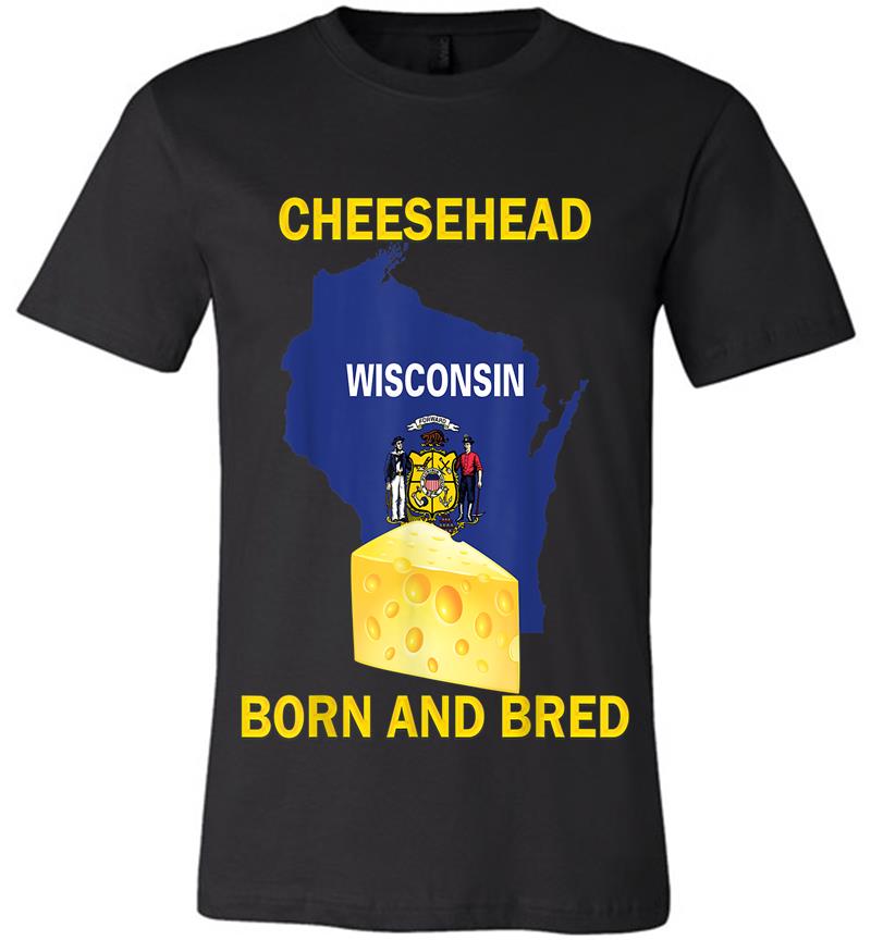 Inktee Store - Cheesehead Born And Bred Premium T-Shirt Image