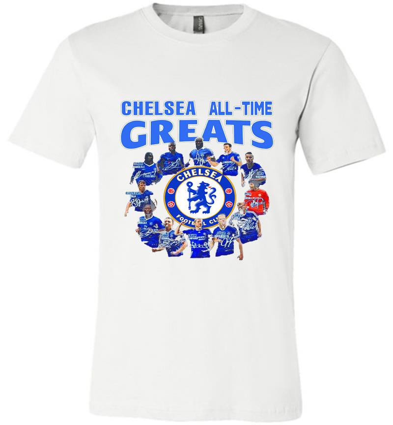Inktee Store - Chelsea Football Club All-Time Greats Team Signature Premium T-Shirt Image