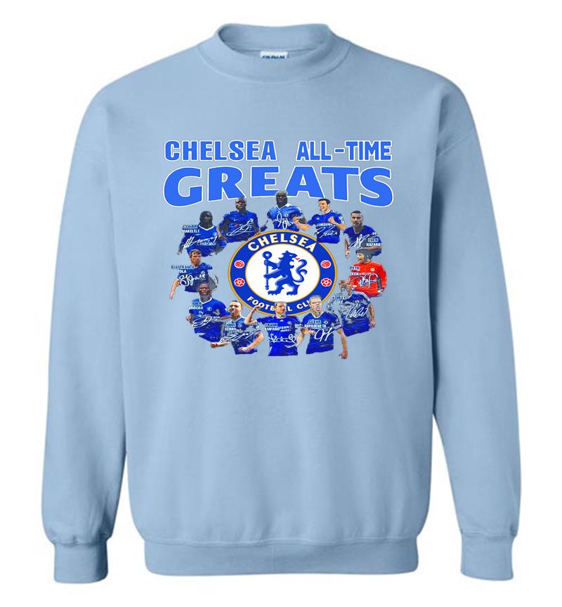 Inktee Store - Chelsea Football Club All-Time Greats Team Signature Sweatshirt Image