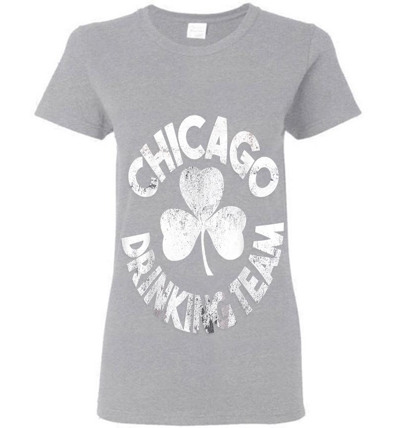 Inktee Store - Chicago Drinking Team St Patricks Day Irish Drinking Chicago Womens T-Shirt Image
