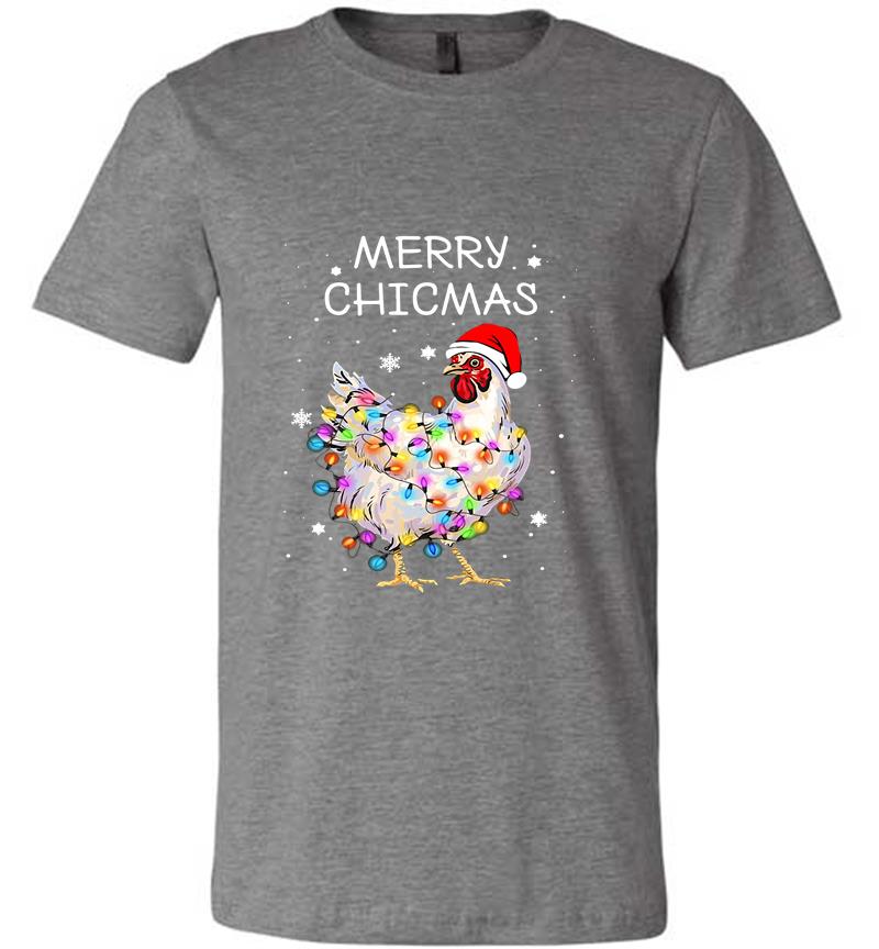 Inktee Store - Chicken Santa Merry Christmas Premium T-Shirt Image