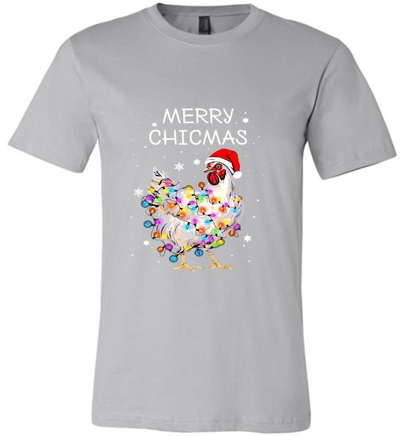 Inktee Store - Chicken Santa Merry Christmas Premium T-Shirt Image