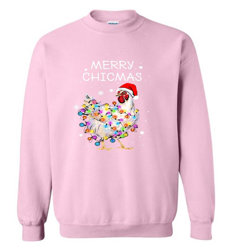 Inktee Store - Chicken Santa Merry Christmas Sweatshirt Image