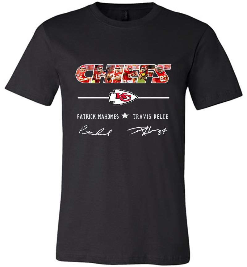 Inktee Store - Chiefs Patrick Mahomes And Travis Kelce Signature Premium T-Shirt Image