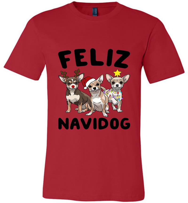 Inktee Store - Chihuahua Feliz Navidog Christmas Premium T-Shirt Image
