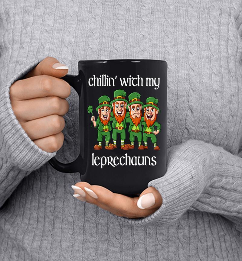 Chillin With My Leprechauns St Patricks Day Boys Girls Kids Mug