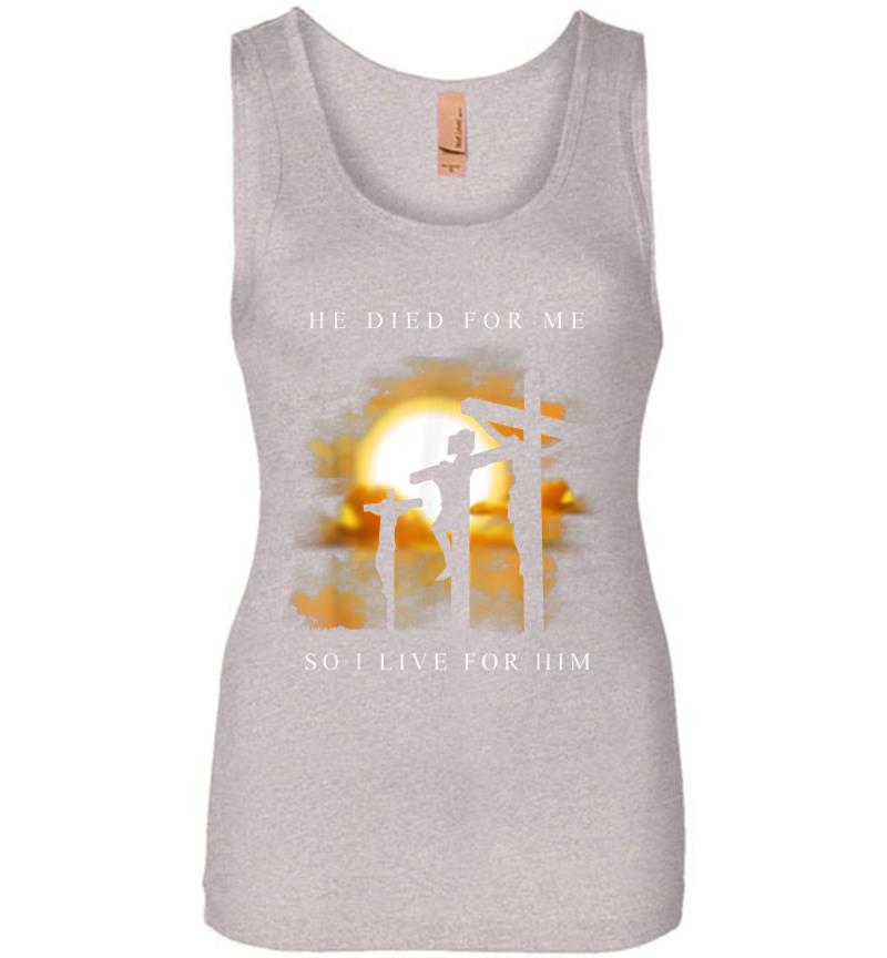 Inktee Store - Christian Bible Verse Jesus Died For Me Women Jersey Tank Top Image