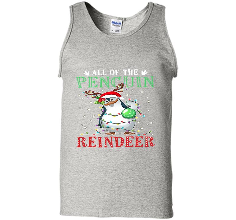 Christmas All Of The Pencuin Reindeer Mens Tank Top